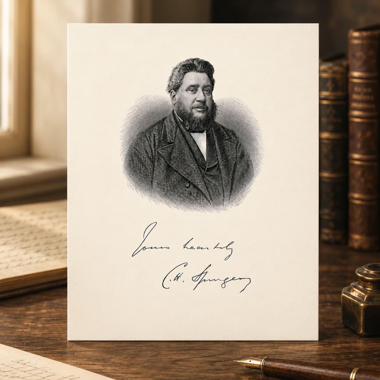 Yours Heartily — Printable Engraving